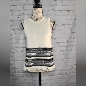 NWT MADEWELL Villagrove Women's XSmall A-Line  Fringed Tank Top